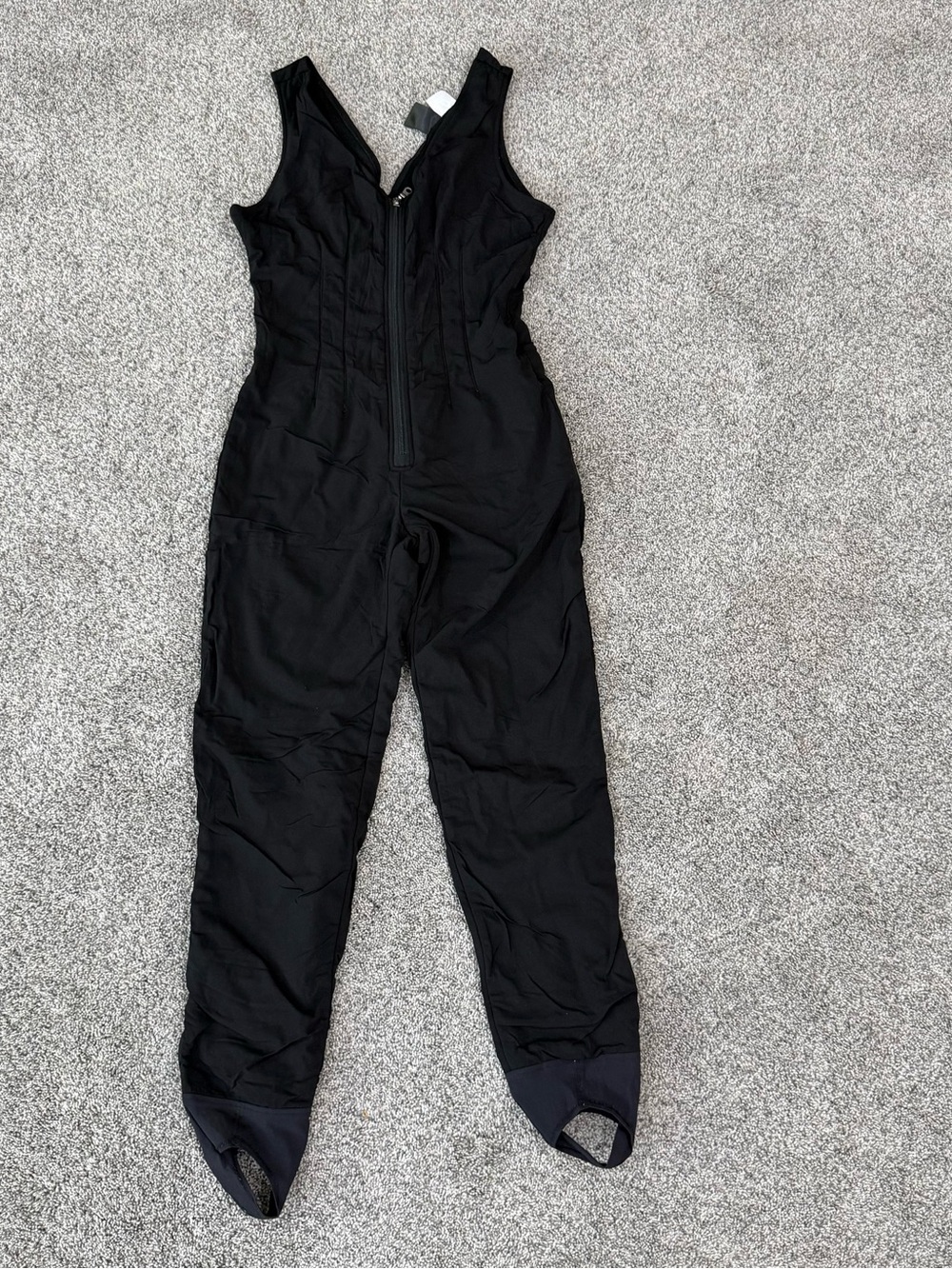 Vintage Nils Made In USA Black Ski Overalls Stirrup Legs WB-400 Women US 8 Long